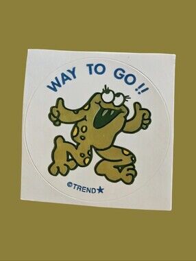 10/$25 Spearmint "Way To Go" Scratch & Sniff Retro Reward Sticker